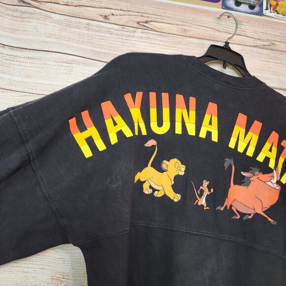 Disney The Lion King Size Medium Hakuna Matata Timone Pumba Spirit Jersey Black - Picture 9 of 13